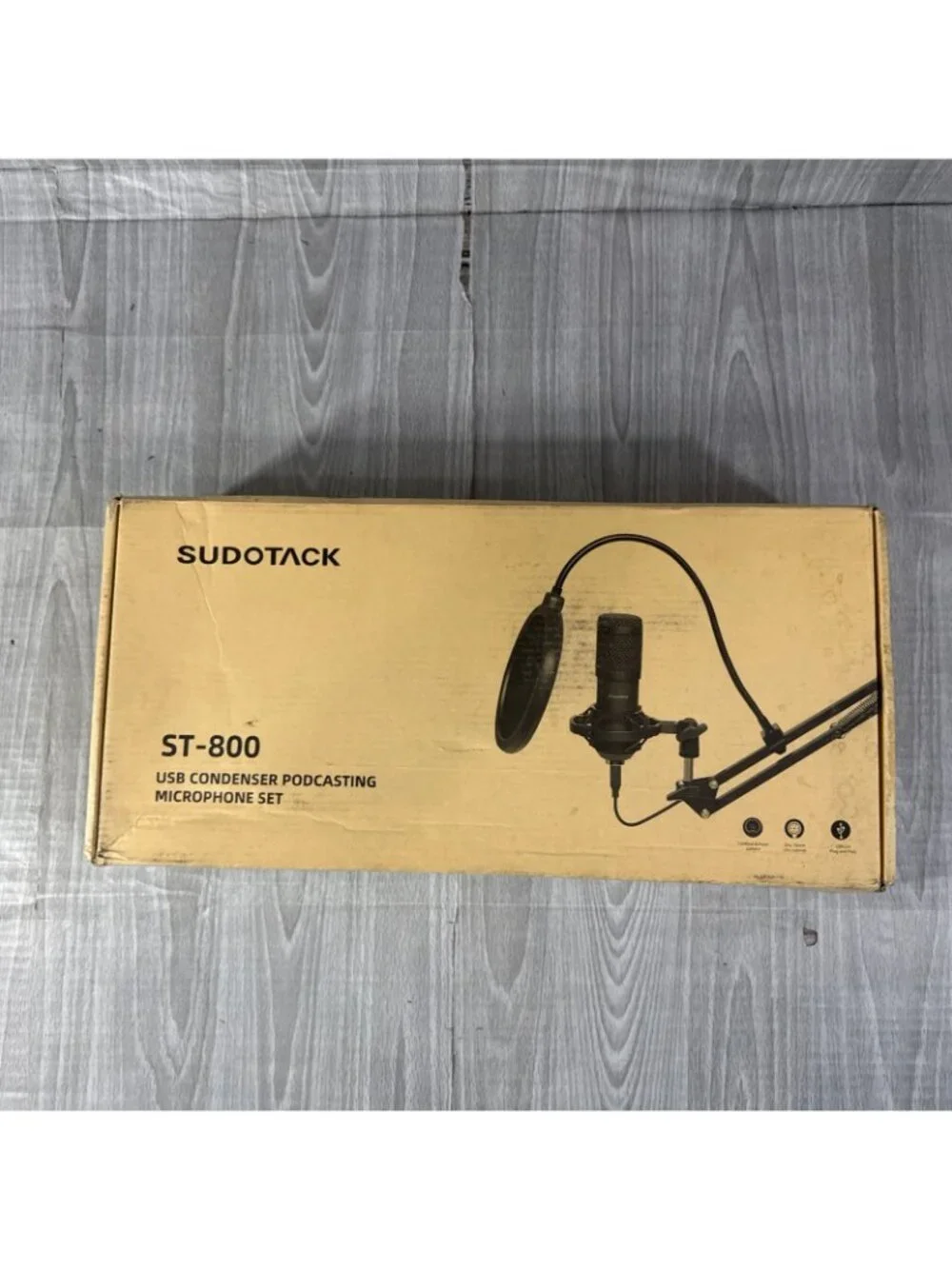 Sudotack ST-800 USB Podcast Microphone Kit w/ Boom Arm & Pop Filter Open Box